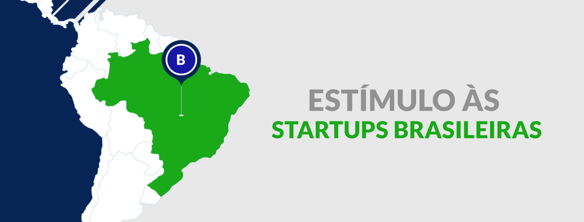 mapa do Brasil ilustrando crescimento de startups